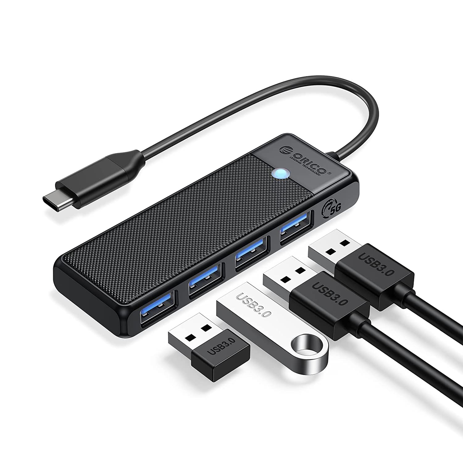 Orico Type-C To USB Hub 3.0 4 Ports PAPW4A-U3-015-BK-EP Orico Type-C To USB Hub 3.0 4 Ports PAPW4A-U3-015-BK-EP